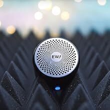 EWA A106 Pro Mini alto-falante Bluetooth com radiador de graves personalizado, IPX7 à prova d'água, alto-falantes super portáteis, estojo de viagem embalado