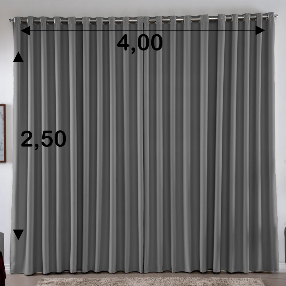 Cortina Blackout 4,00x2,50 S/Voil