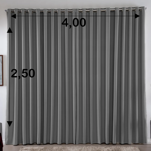 Cortina Blackout 4,00x2,50 S/Voil