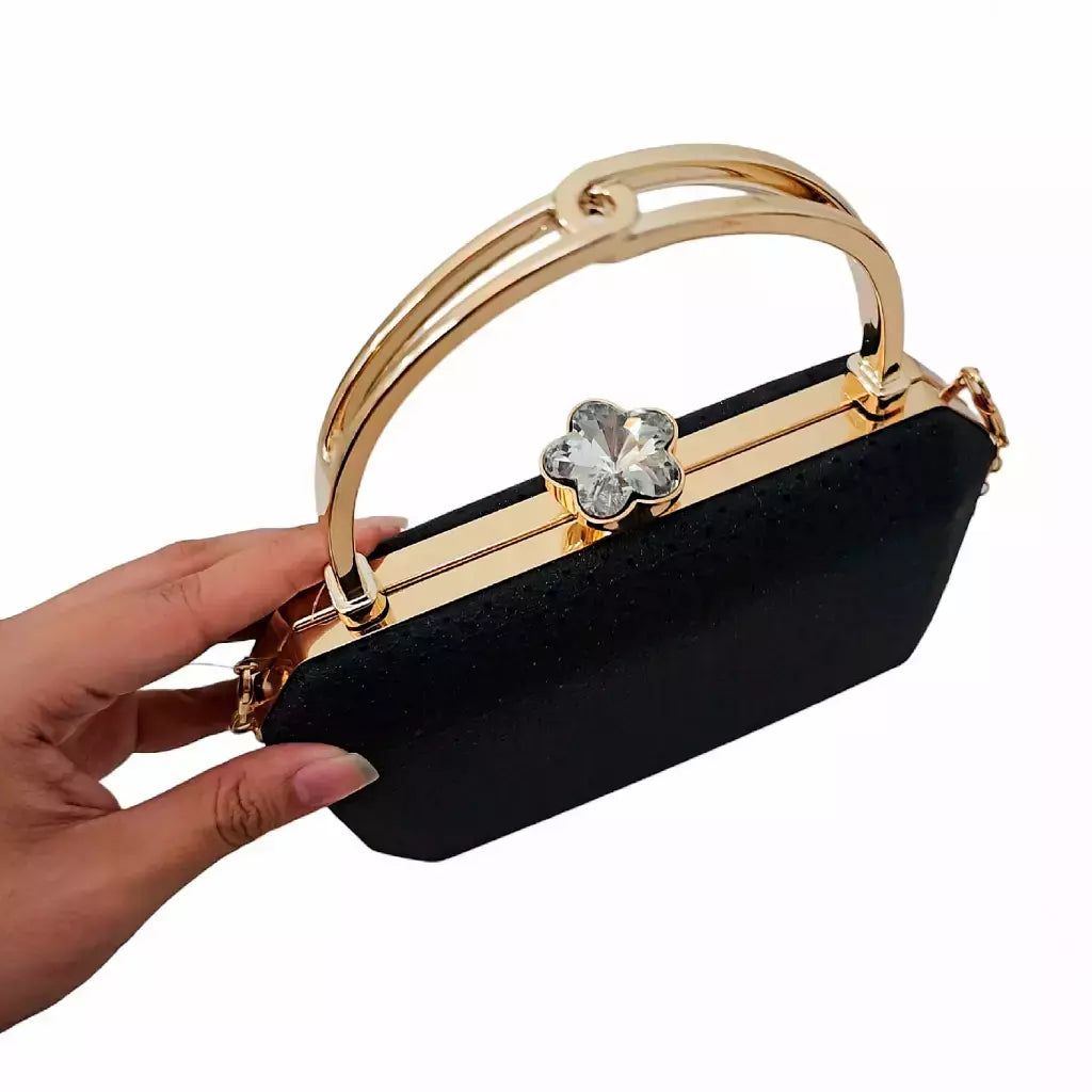 Bolsa Clutch Carteira de Festa Brilhosa Luxo Festa de Gala Casamento