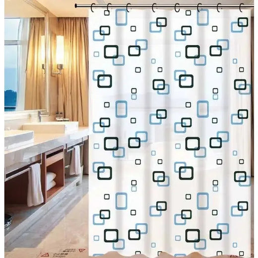 Cortina Pvc Sala Antimofo Impermeável 1,8x1,8 Com Ganchos Cor Sortido Luminária