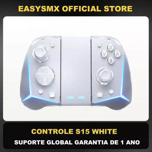 EasySMX S15 L/R Joypad ergonômico sem fio RGB controlador compatível com Nintendo Switch/OLED, giroscópio, Amiibo, efeito Hall