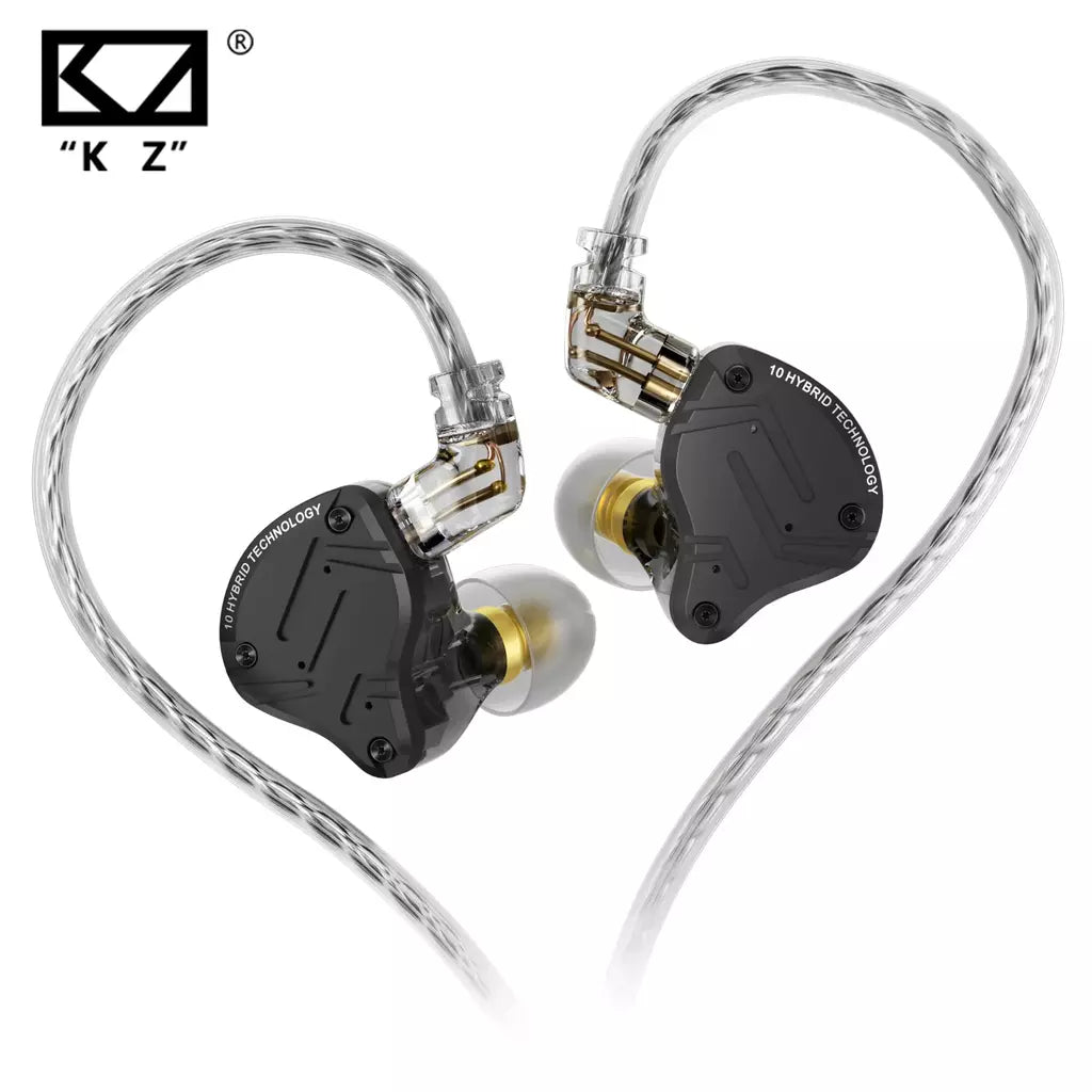 KZ ZS10 Pro X Fones de ouvido intra-auriculares com fio Fones de ouvido de música HiFi Bass Monitor Fones de ouvido esportivos