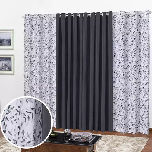 Cortina Florata 3,00 L 2,20 A (Parede Inteira, Sala, Quarto, Escritório, Decoração)