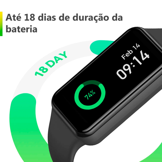 Smartband Amazfit Band 7 Versão Global Tela 1.47" Amoled sensível ao toque 120 Modos esportivos com Alexa B2177OV1N - Preto