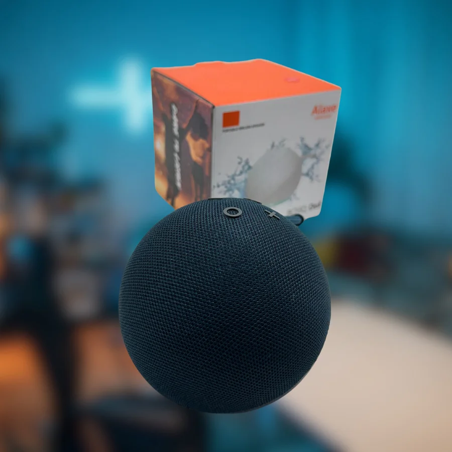 Caixa de Som ALAXE Echo Dot 5 Geração Bluetooth Sem Fio com Super Bass e Comando de Voz via App Inteligente ( Modelo Pequeno )