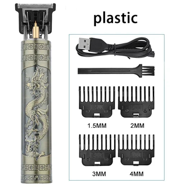 Elétrica sem fio cabelo Clipper, Profissional Barba Aparador, Beleza Kit, Tesoura Retro Bluetooth, Corte de cabelo