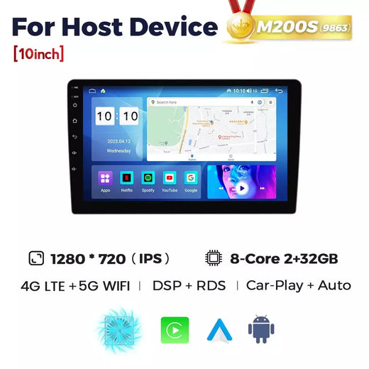 NaviFly 9 10 polegadas 1280*720 reprodutor de vídeo multimídia para carro rádio estéreo universal GPS para Volkswagen Nissan Hyundai Kia Toyota