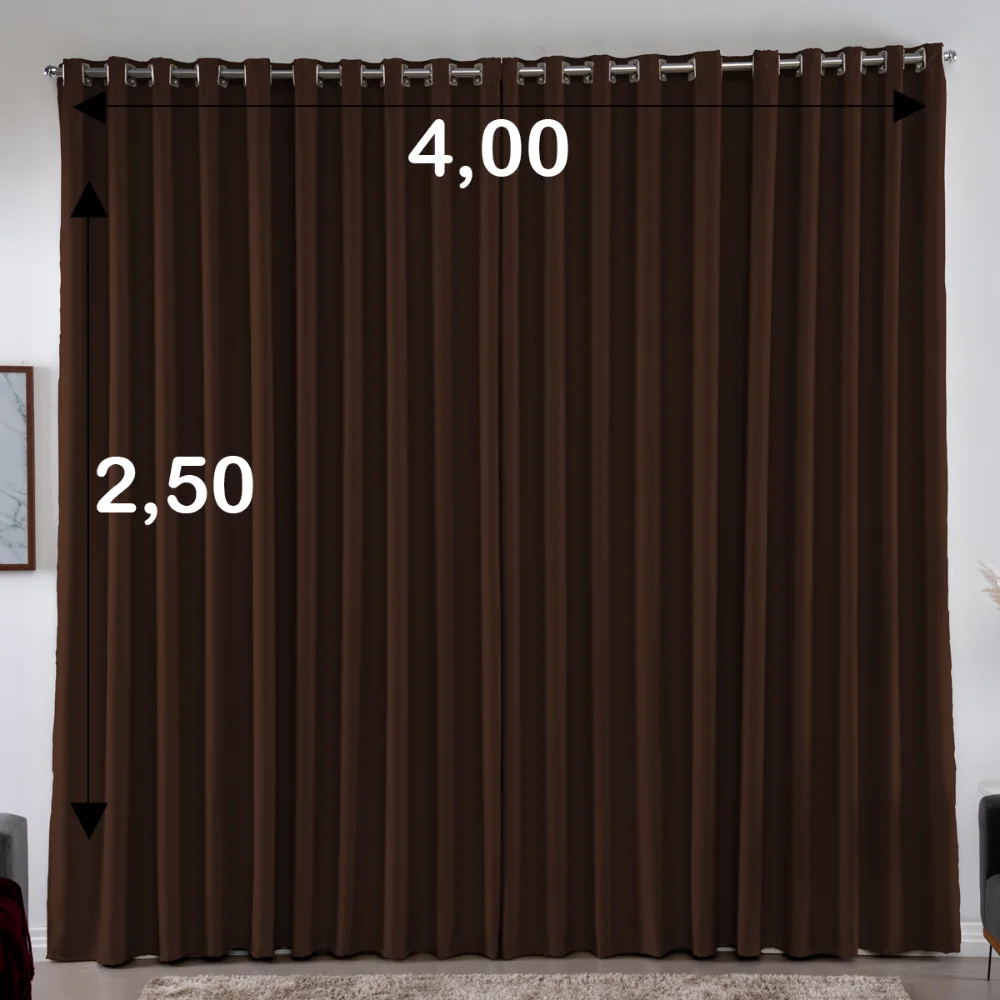Cortina Blackout 4,00x2,50 S/Voil