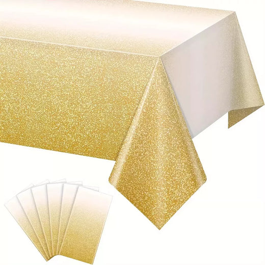 Toalha de mesa plástica descartável rosa para festas, gradiente pastel, mesas retangulares, sprin rosa claro, 1 pacote