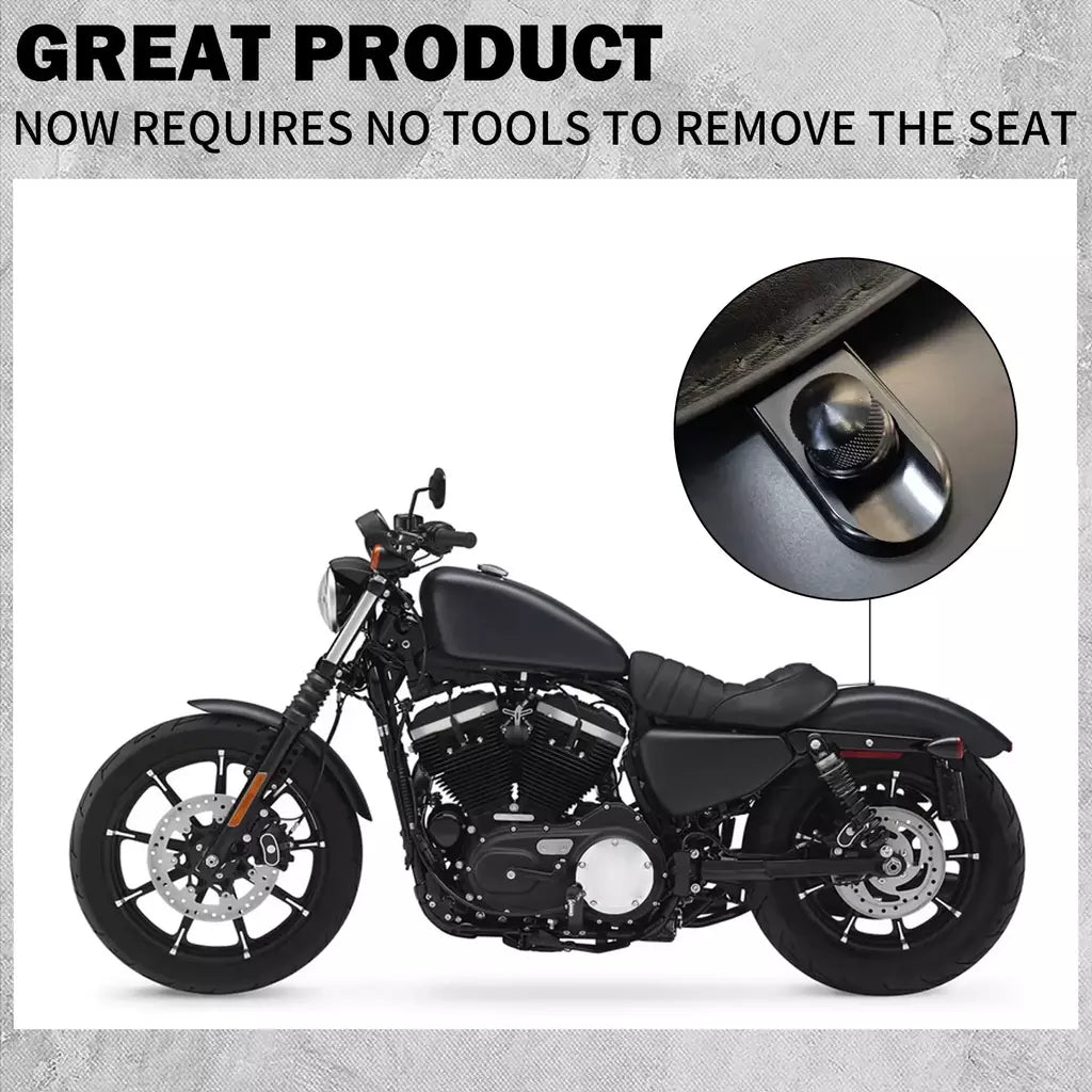 Universal motocicleta traseiro fender assento parafuso porca guia kit de montagem botão capa para harley dyna sportster xl touring flhr softail