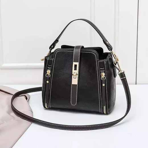 PU Balde De Couro Bolsas De Ombro Para As Mulheres, Cor Sólida, Crossbody, Bolsa Pequena, Zíper, Bolsa Do Telefone, Bolsa Do Mensageiro, Bolsa, Nova Chegada