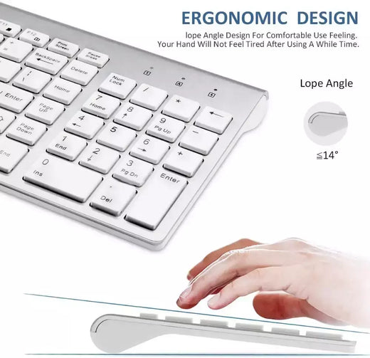 Hebraico baixo nível de ruído 101 teclas teclado sem fio 2.4g fino e compacto teclado sem fio para computador portátil windows pc desktop smart tv