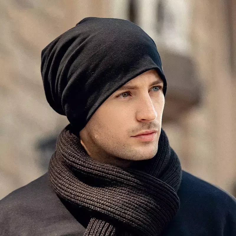 Chapéu de gorros slouchy baggy monocromático masculino, masculino, outono, primavera, hip hop, algodão macio, skullcaps, ao ar livre, à prova de vento, gorro, novo