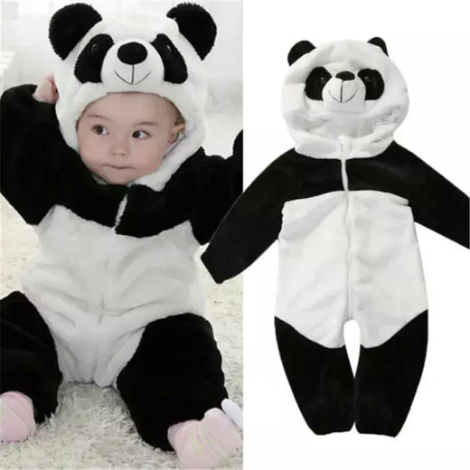 0-36 meses bebê recém-nascido manter quente inverno macacão geral panda animal com capuz macacão infantil menino e menina hallowe cosplay pijamas