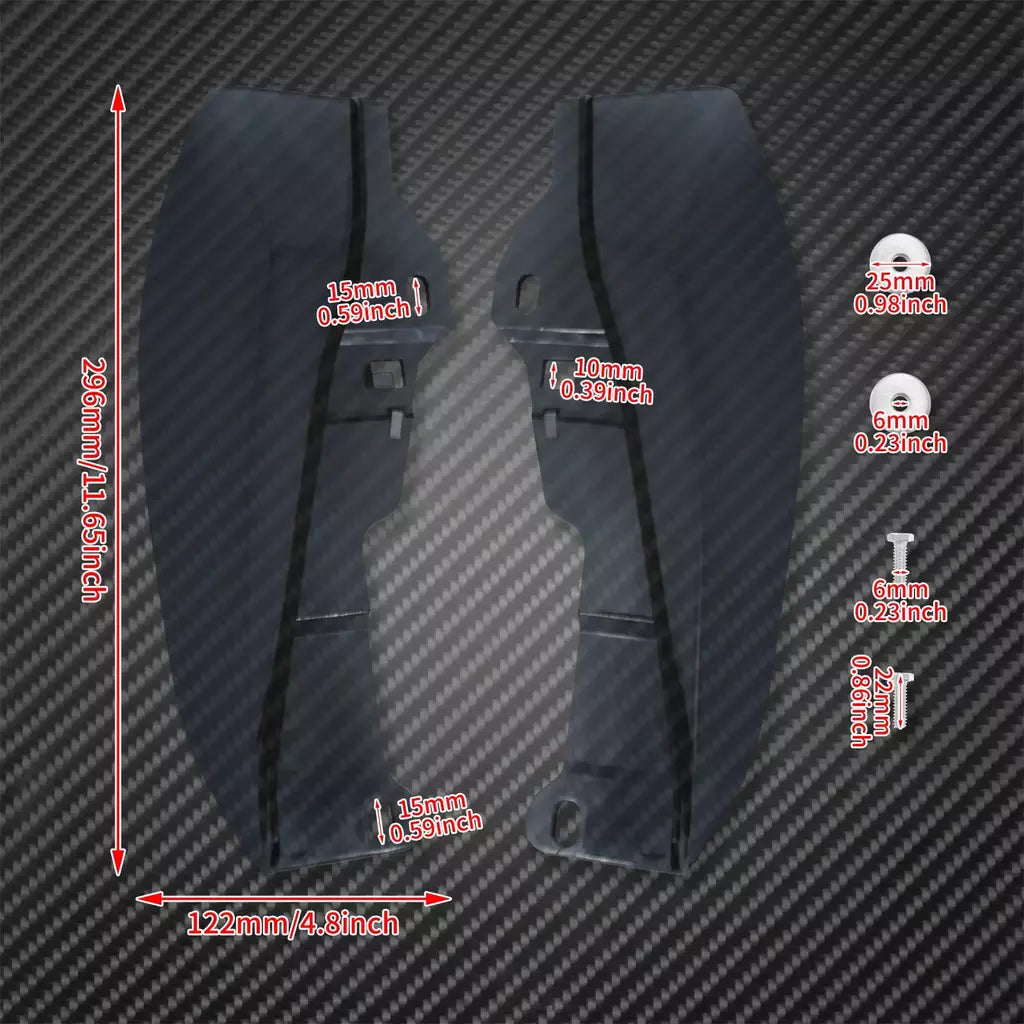 Motocicleta mid-frame defletor de ar escudo térmico guarnição capa para harley touring electra street glide road king fltrx 2001-23 24-up