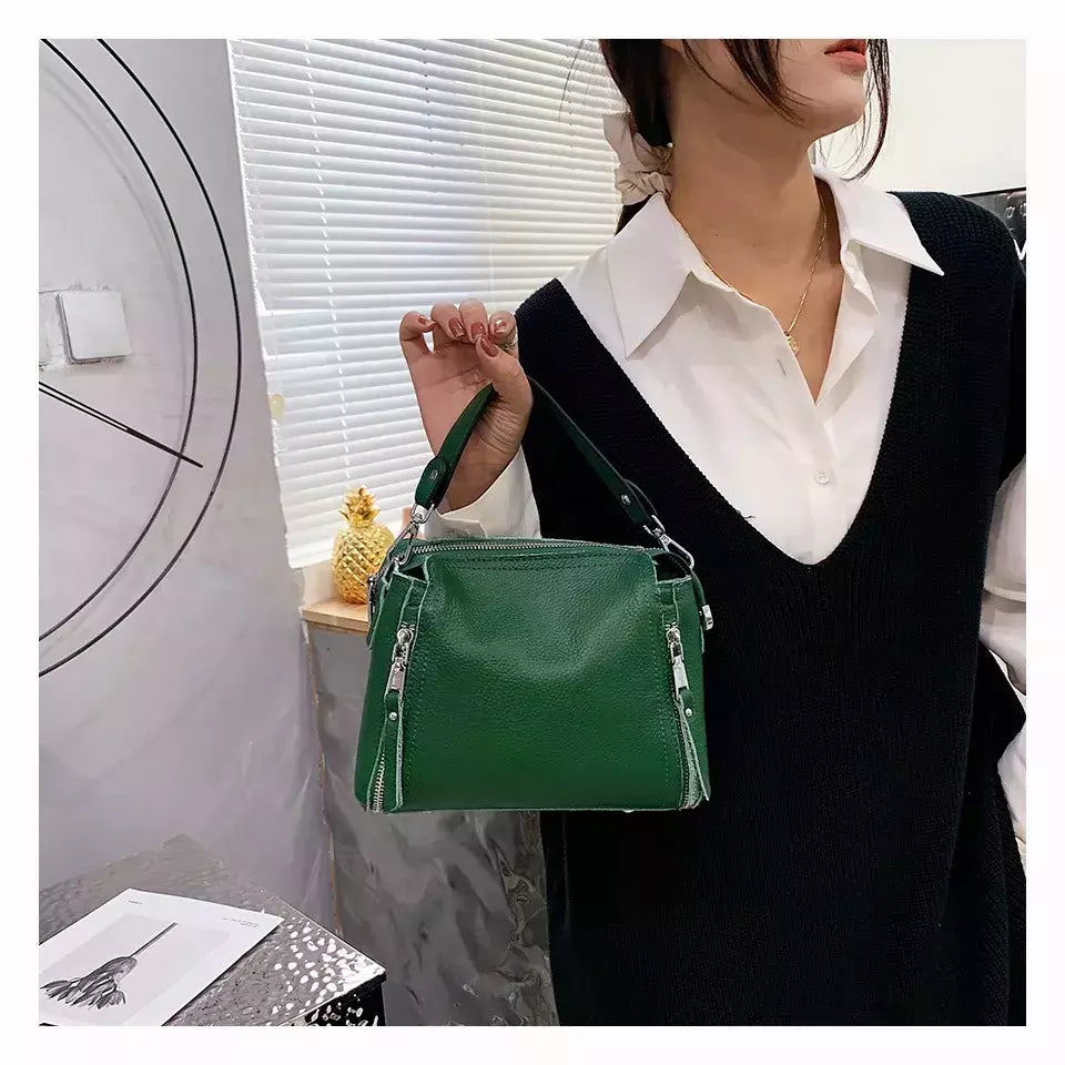 Bolsas de couro genuíno para mulheres, bolsa de ombro de couro para senhoras, sacos do mensageiro, alta qualidade, sacola feminina, moda luxuosa, 100%