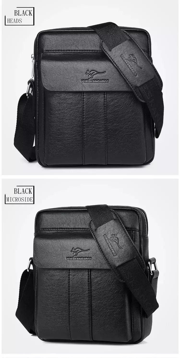 Bolsa mensageiro vintage para homens, bolsa de ombro de couro, bolsa crossbody marrom, presente para marido, marca de luxo