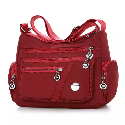 Bolsa mensageiro de ombro Oxford impermeável para mulheres, bolsas com zíper, pacote crossbody feminino casual, grande capacidade, viagem