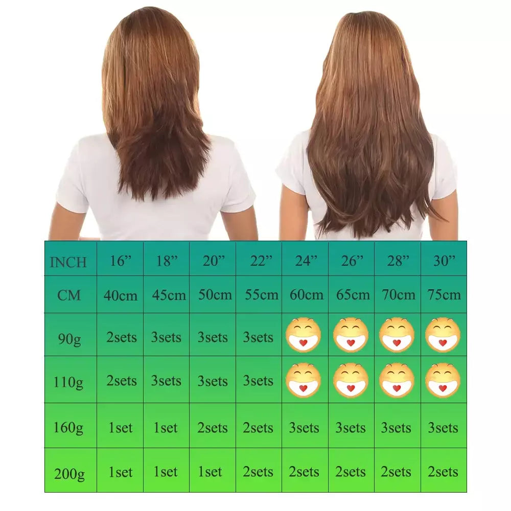Doreen 160g 200g 240g série de volume máquina brasileira remy clipe reto em extensões de cabelo humano cabeça cheia 10 pçs 16 a 24 Polegada