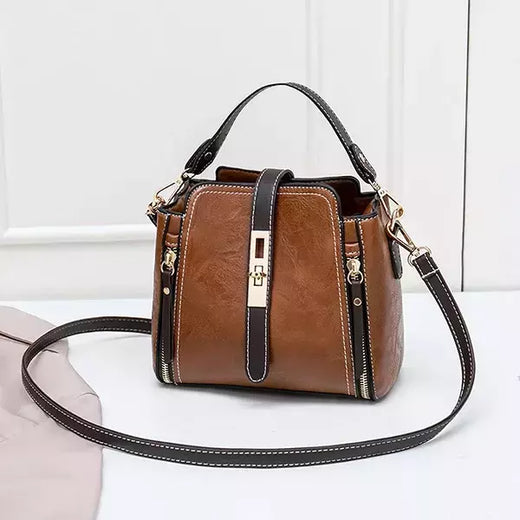 PU Balde De Couro Bolsas De Ombro Para As Mulheres, Cor Sólida, Crossbody, Bolsa Pequena, Zíper, Bolsa Do Telefone, Bolsa Do Mensageiro, Bolsa, Nova Chegada