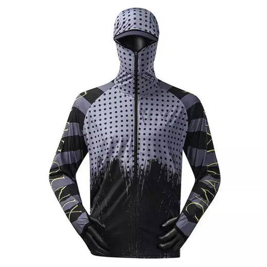 Pesca profissional Hoodie com máscara, protetor solar Anti-UV, roupas de proteção solar, respirável Quick Dry Shirt