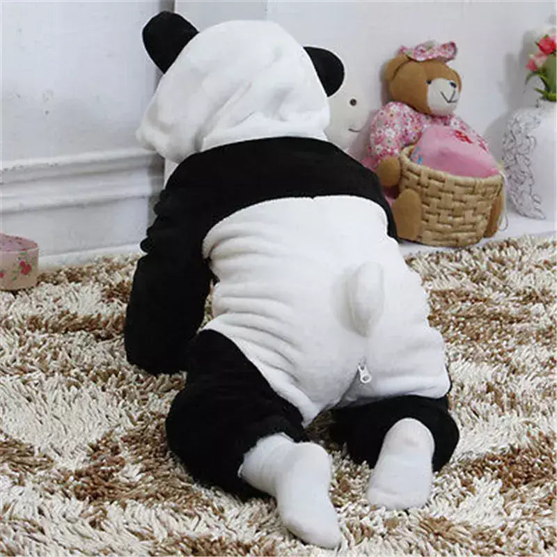 0-36 meses bebê recém-nascido manter quente inverno macacão geral panda animal com capuz macacão infantil menino e menina hallowe cosplay pijamas