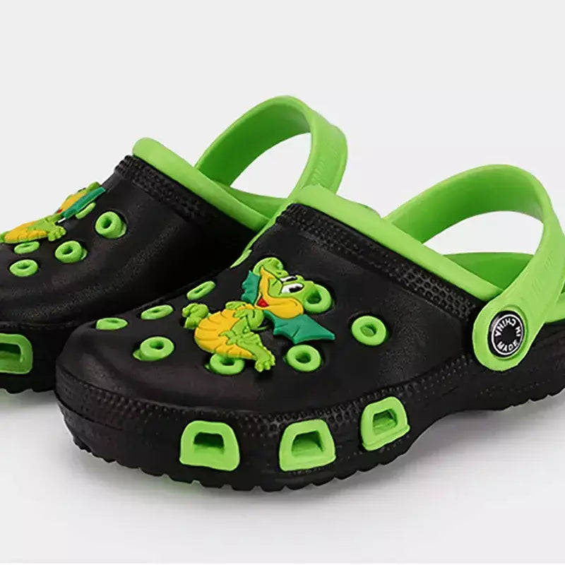 EUR24-35 crianças mules tamancos crianças verão jardim bonito desenhos animados sapatos menina menino sapatos de praia doce cor buraco sapatos de bebê sandálias