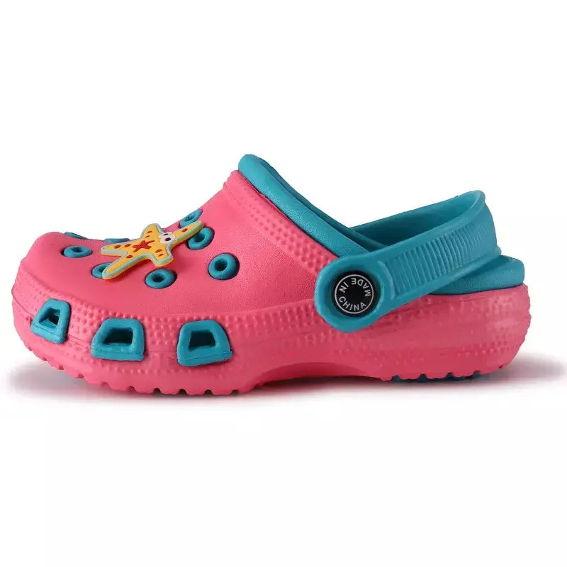 EUR24-35 crianças mules tamancos crianças verão jardim bonito desenhos animados sapatos menina menino sapatos de praia doce cor buraco sapatos de bebê sandálias