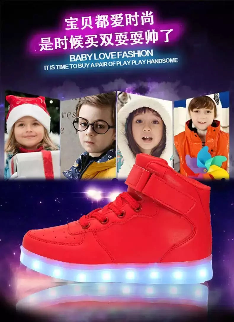 Tamanho 25-46 led sapatos com luzes brilhantes led chinelos para crianças & adulto feminino tenis para crianças meninos meninas sapatilhas luminosas
