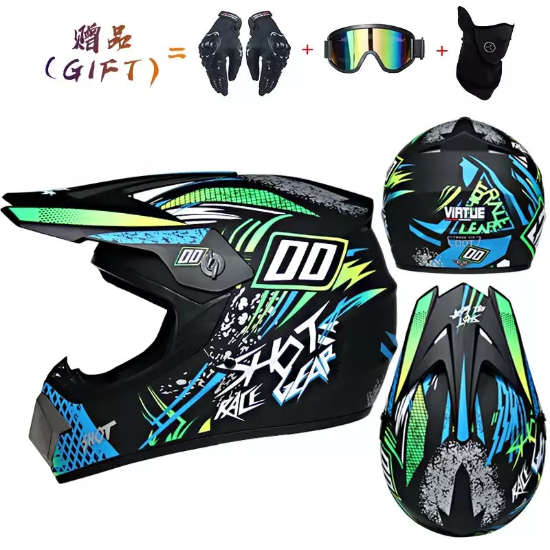 Capacete de segurança para motocross, casco para motocross, bicicleta, downhill, atv, cross, criança, motocicleta, dot abs, 1kg, unissex