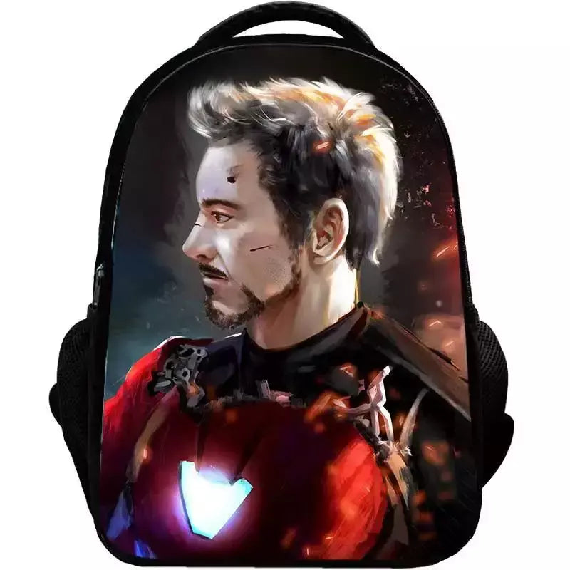 Bolsa Escolar Marvel Super Heroes para Crianças, Mochilas Homem de Ferro, Mochila 3D Anime, Bolsa de Viagem Infantil, Meninos, Escola Primária, Novo