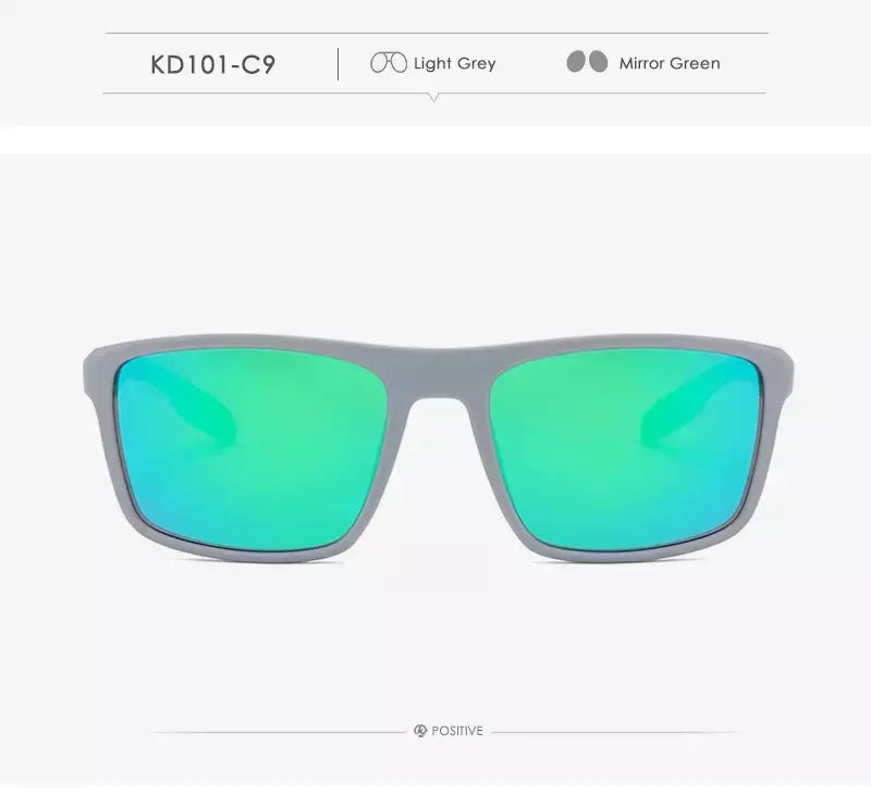 Óculos de sol ultra leves Kdeam retangulares para homens e mulheres, TAC polarizado, lente espessura, óculos de sol para condução, esportes, Cat.3, TR90, 1.1mm