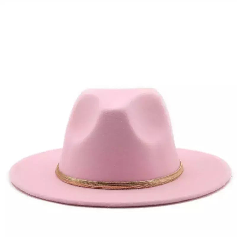Chapéu alto Derby Igreja simples aba larga para homens e mulheres, Panamá Solid Felt Fedoras, Fedoras preto e verde, Boné de lã artificial Jazz Blend