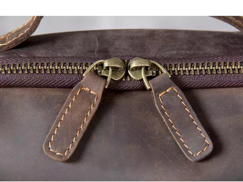 Mochila de couro genuíno para homens, cavalo louco vintage mochila para laptop grande mochila diária mochila de viagem mochila para caminhadas