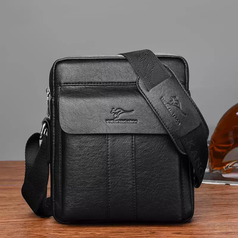Bolsa mensageiro vintage para homens, bolsa de ombro de couro, bolsa crossbody marrom, presente para marido, marca de luxo