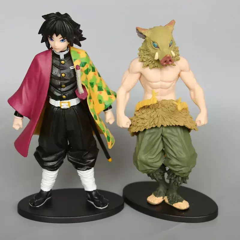Anime 6 pçs demônio assassino figura 7cm kimetsu não yaiba figura q posket kamado tanjirou kamado nezuko agatsuma figura brinquedos