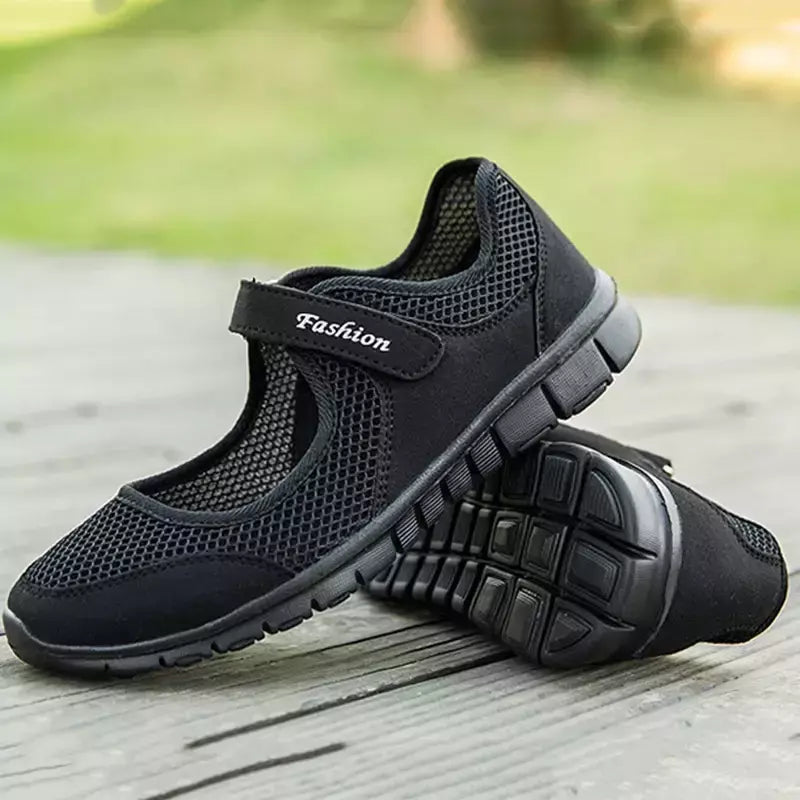 Tênis respirável malha para mulheres, sapatos de verão, vulcanizar, andar, para senhoras
