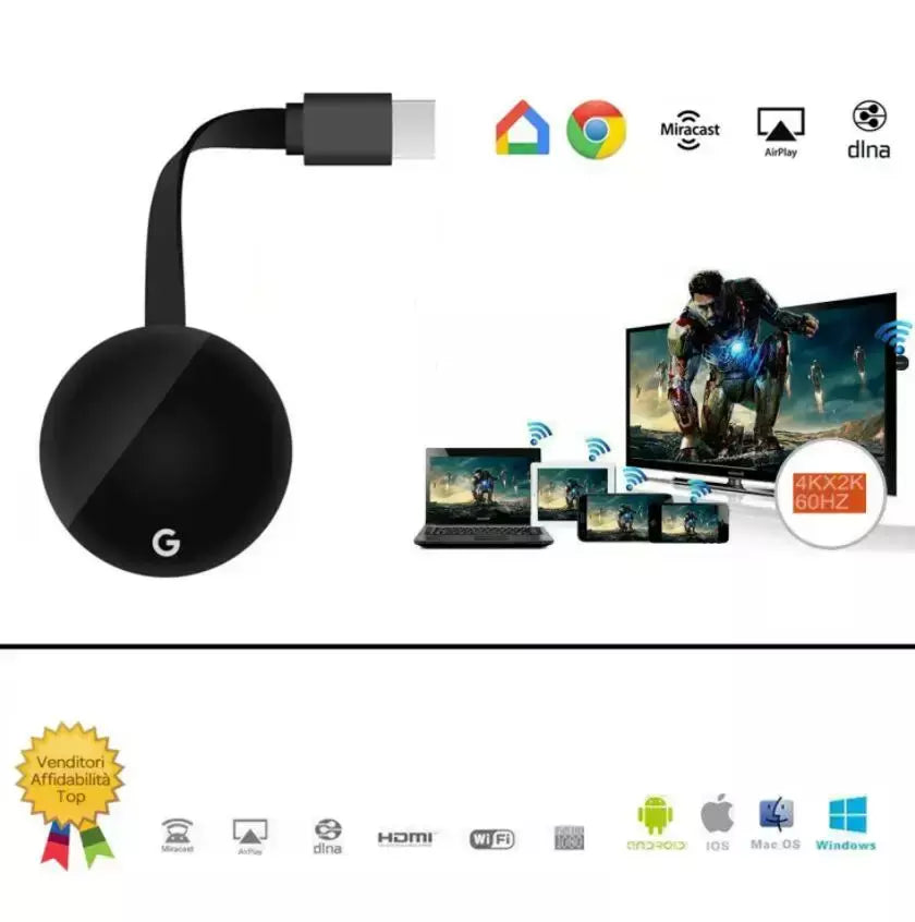 Suporte chromecast google display sem fio dongle wifi mirascreen hdmi-compatível display hd vídeo mídia streamer tv casa inteligente