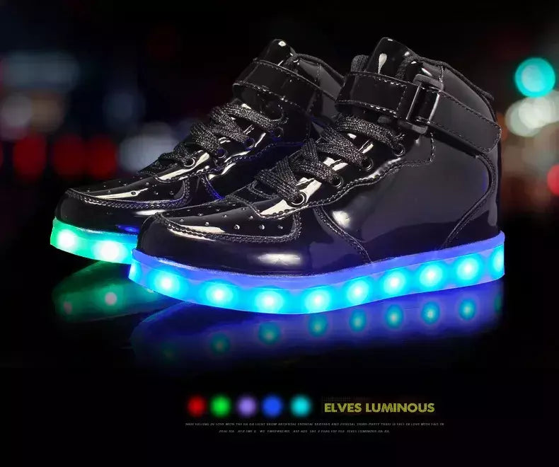 Tamanho 25-46 led sapatos com luzes brilhantes led chinelos para crianças & adulto feminino tenis para crianças meninos meninas sapatilhas luminosas