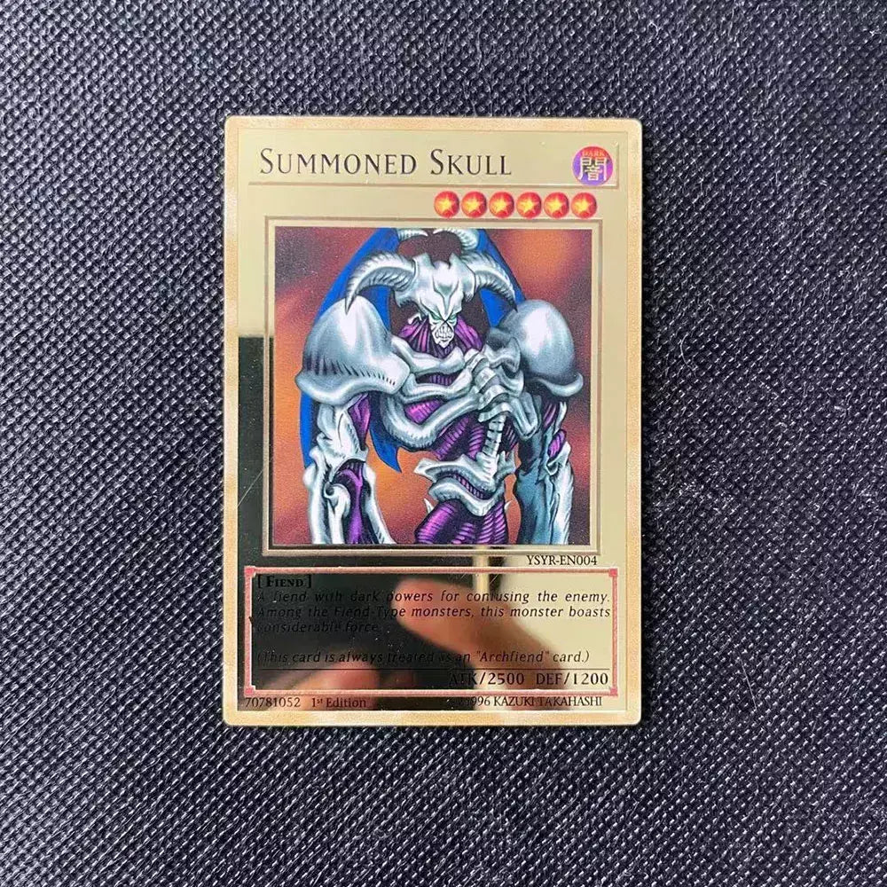 Yugioh cartões de metal dourado yu-gi-oh liga coleção cartão olhos azuis escuro magial obelisco slifer ra crianças presente de aniversário de natal