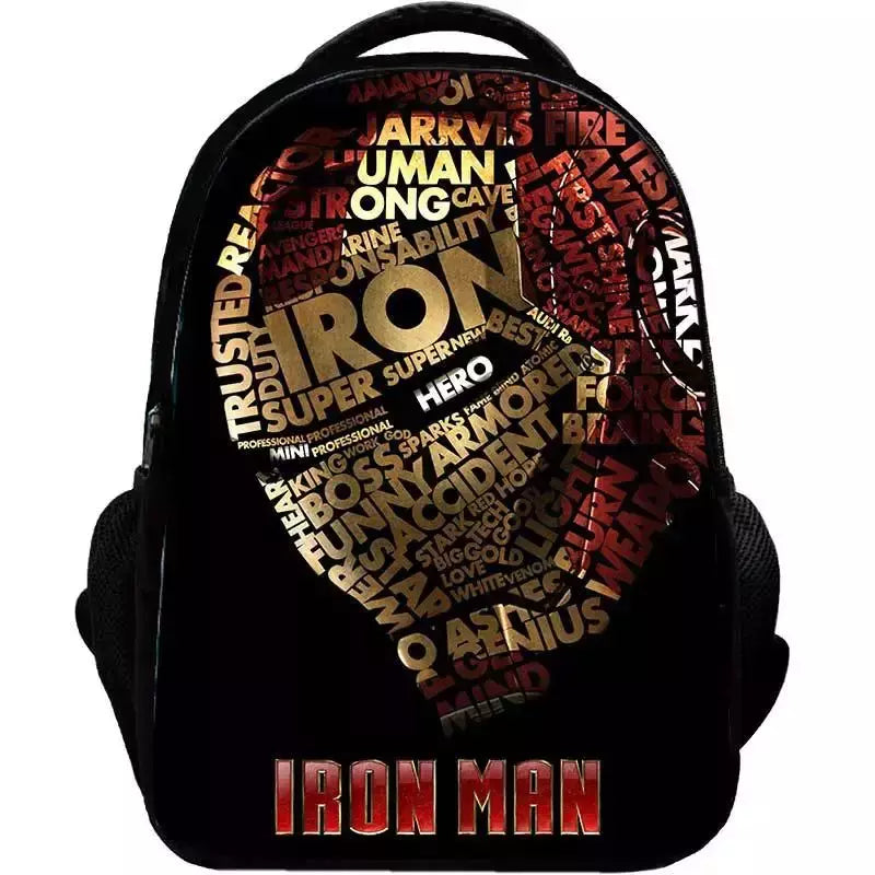 Bolsa Escolar Marvel Super Heroes para Crianças, Mochilas Homem de Ferro, Mochila 3D Anime, Bolsa de Viagem Infantil, Meninos, Escola Primária, Novo