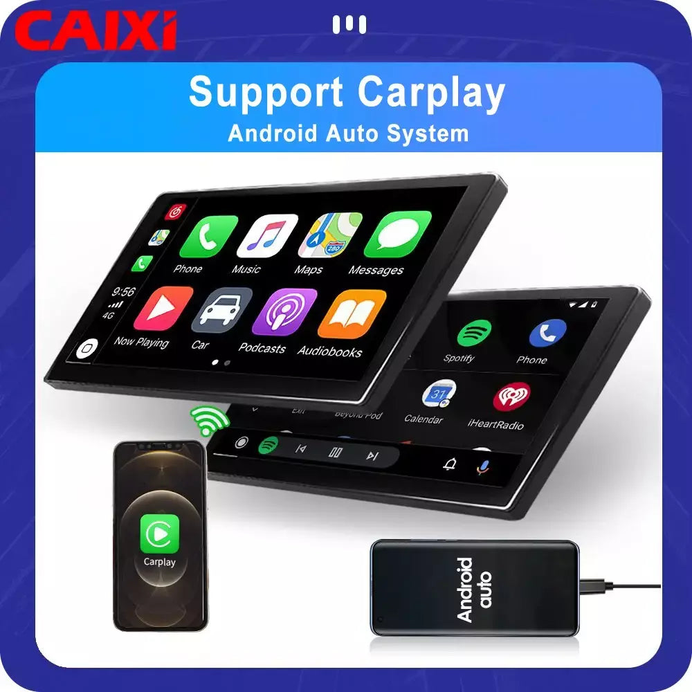 Caixi 7 ''9'' 10 ''8 núcleo android 1din multimídia carro carplay navegação universal gps 1 unidade central din rádio automático áudio estéreo dvd