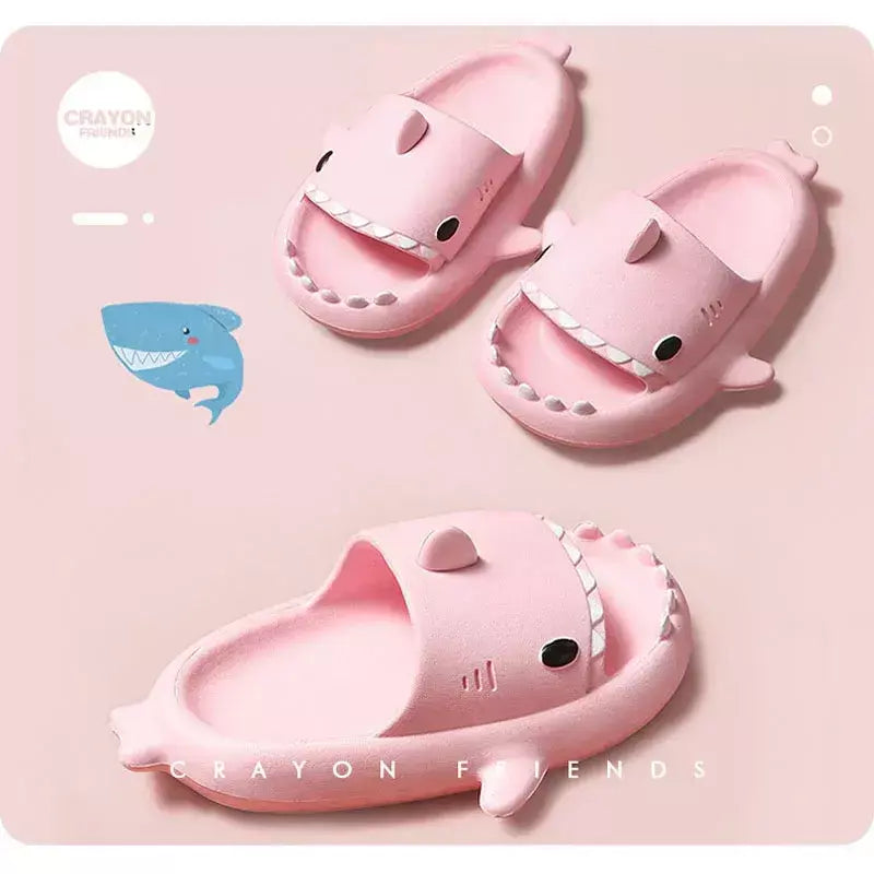 Crianças chinelos dos desenhos animados sandálias de tubarão verão meninos meninas bebê crianças sapatos sola macia antiderrapante