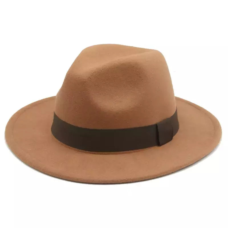 chapeu feminino chapeu chapeu masculino gorro Chapéu fedora mulheres fita banda homens chapéus de aba larga igreja casamento clássico bege branco chapéu do inverno das mulheres dos homens 2021 new gorras hombre