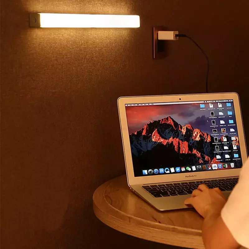 Luz noturna LED sem fio com sensor de movimento, lâmpada do armário, cozinha, quarto, detector, armário, retroiluminação da escadaria
