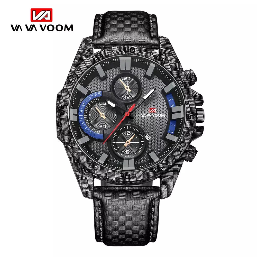 2023 nova marca famosa de luxo negócios esportes moda criativa couro quartzo calendário 3atm à prova dwaterproof água série piloto relógios masculinos