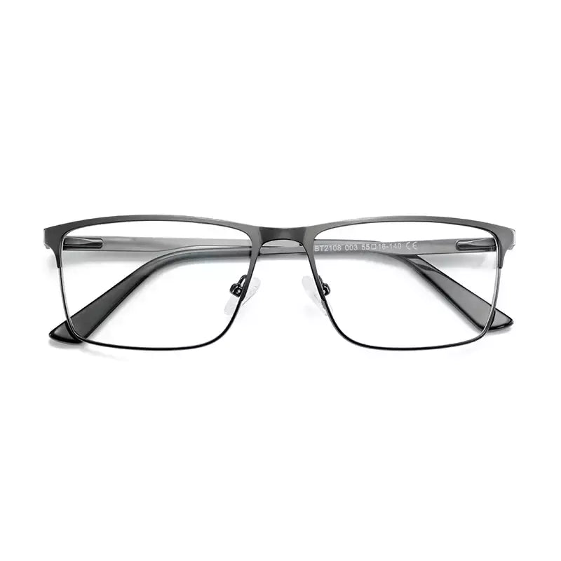 ZENOTTIC 2024 Liga dos homens Titanium Ótico Eyeglass Frame Moda Homens Quadrados Óculos Ultra Light Metal Clássico Sobre o balcão Óculos BT2108