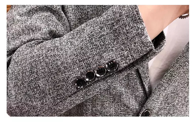 Terno casual blazer masculino, jaqueta formal, design popular, vestido, casacos de negócios, plus size, S-4XL, 2023