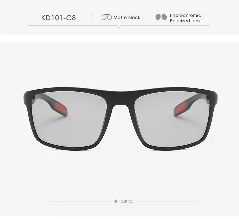 Óculos de sol ultra leves Kdeam retangulares para homens e mulheres, TAC polarizado, lente espessura, óculos de sol para condução, esportes, Cat.3, TR90, 1.1mm